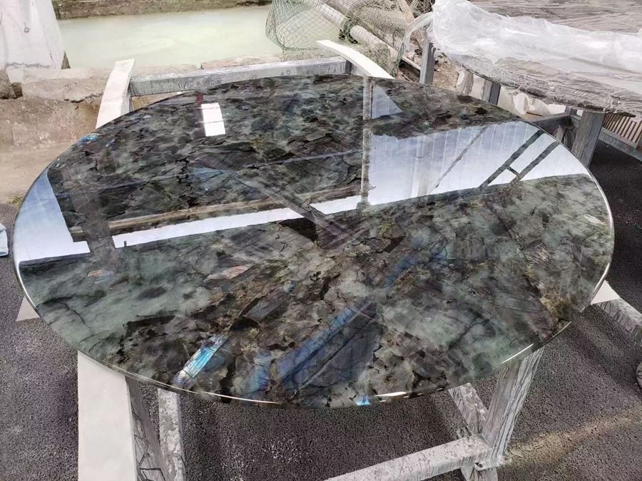 Labradorite Blue Granite Coffee Table