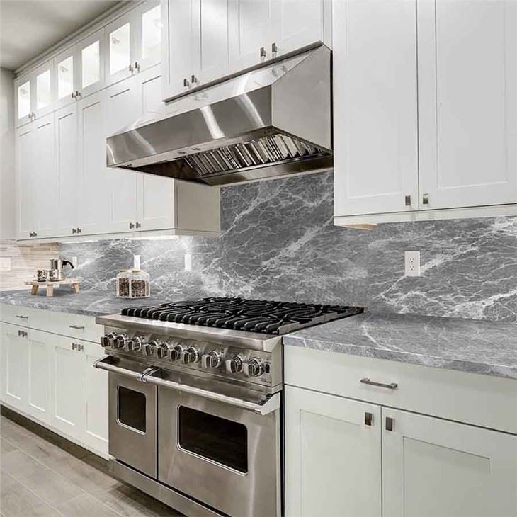 Nordic Grey Marble Kitchen