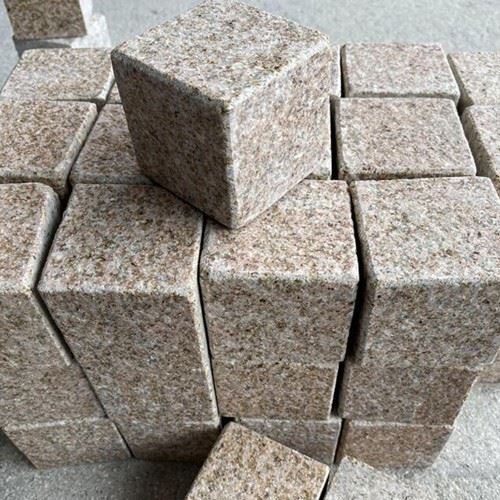 Giallo Fantasia Granite Cube Stone